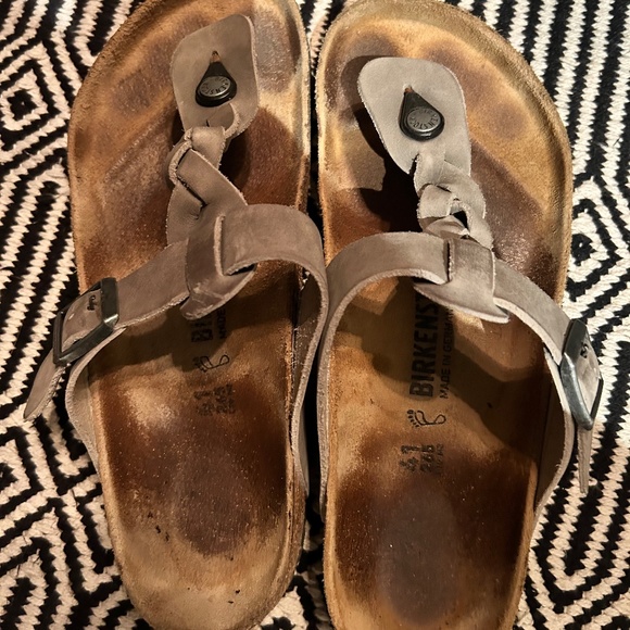 Birkenstock Braided Gizeh Sandals - "Iron" color, size 41 - Picture 2 of 6